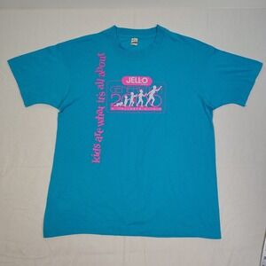 Vintage Screen Stars Jell-O Generation 2000 T-Shirt XL Turquoise Single Stitch